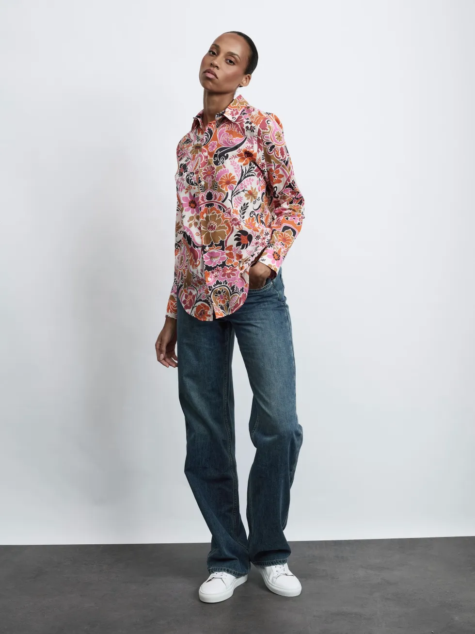 ADRIANA 1/1-Arm Damenbluse, gewebt